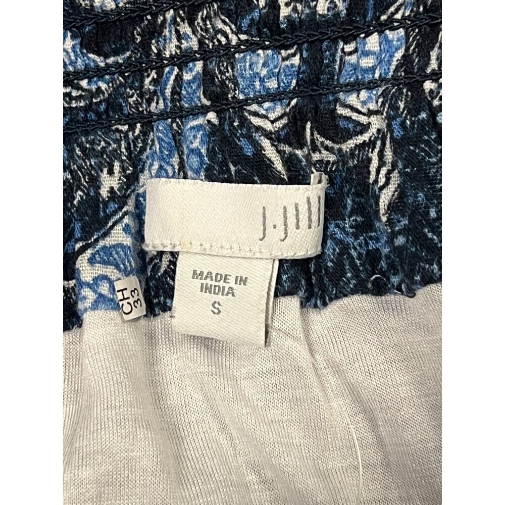 J. Jill Womens Blue Black Women Skirt Size Small S Midi Maxi Ruch Waist New - Picture 6 of 9
